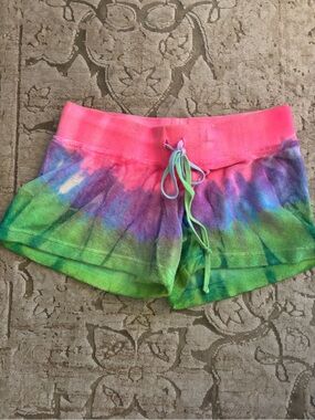 Hard Tail Tie-Dye Pink, Purple, Green Kids Shorts